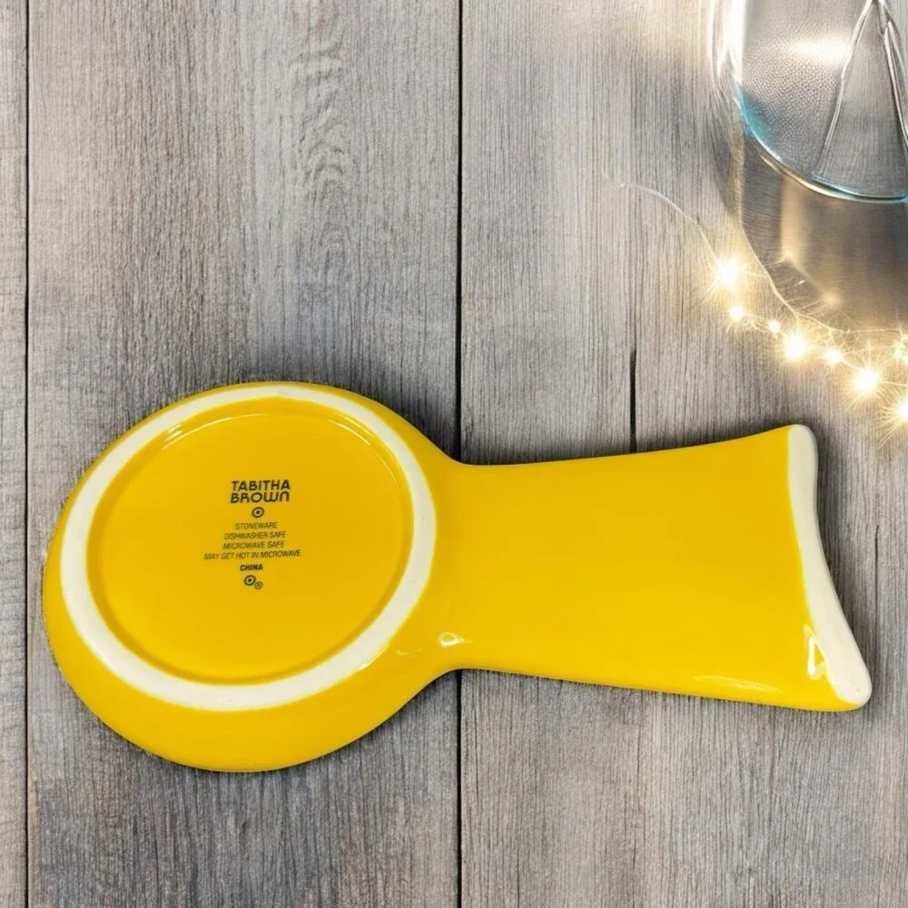 Tabitha Brown Target Stoneware Spoon Rest Ceramic Spoon Holder Spoon Shape Decor